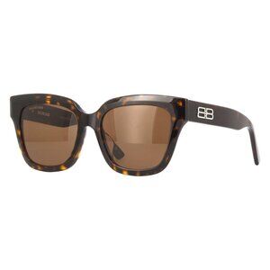 New BALENCIAGA Havana Square BB0237SA 002 Sunglasses Women